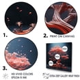 thumbnail image 3 of Designart "Vibrant Coral Bonsai Bliss" Tree Bonsai Floater Framed Canvas Prints, 3 of 5