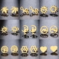 thumbnail image 2 of Pendientes de acero inoxidable Minimalismo Mapa Sol Clásico Gran oferta Pendientes de botón de moda Pendientes simples para mujer Joyería Boda NUEVO Tan Jianjun unisex, 2 of 2