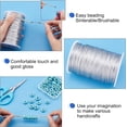 thumbnail image 5 of 3mm Silver Silky String Rattail Silk Cord Chinese Knot Thread Thick Trim Cords Knitting Cord String for Craft Jewelry Bracelet Making Jewelry Making 54 Yards DIY, 5 of 8