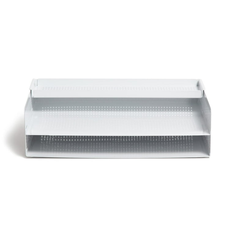 U Brands Perforated Paper Tray - Durable - White - Metal - 1 Each U Brands Perforated Paper Tray - Durable - White - Metal - 1 Each