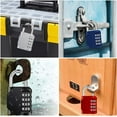 thumbnail image 6 of 4 Digit Combination Lock, Resettable Code For Customized Security, Weatherproof Padlock With Sturdy Zinc Alloy Build, Wide Application, Conveniently Portable, Black, 2 Pieces, 6 of 6