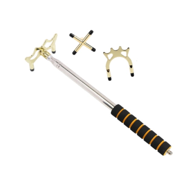Guardoinrt Pool Cue Stick Bridge Pool Stick Rod Silver Rack Retractable Holder Billiards Stick Gold 35cm