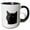 Black/White, variant on 3drose, Black Cat with a Funny Quirky Expression Cut Out, 11oz Mug