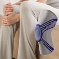 thumbnail image 4 of M 1pc rodillera soporte de resorte tira antideslizante tela suave muy elástica resistente al desgarro estabiliza la rótula reutilizable hombres mujeres soporte de pierna para, 4 of 5