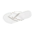 thumbnail image 2 of Beach Women's Sandals Clearance, Xunlbb Women's Fashion Casual Spring New Beach Open Toe Flip Flops(White,Size:44), 2 of 8