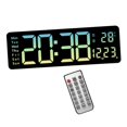 thumbnail image 4 of yuksok 16inch Desk Digital Clock Remote Control LED Desktop Alarm Clock for Bedroom Green, 4 of 9