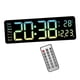 thumbnail image 4 of Reloj digital de escritorio de 16 pulgadas, despertador LED, control remoto, montaje en pared, día Verde, 4 of 9