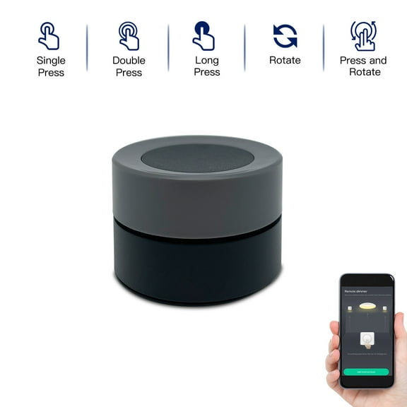 PURCOLT Smart Wireless Scene Switch Push Button Smart Switch,Dimmer Switch Remote Knob Control For ZigBe-e Dimmer Lamp,Smart Home Automation Scenario Switch For Tuya on Clearance