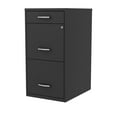 thumbnail image 4 of UrbanPro 18" 3-Drawer Modern Metal Organizer Filing Cabinet in Black, 4 of 13
