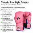 thumbnail image 3 of Classic Pro Style Training Gloves, Hook & Loop Closure, Secure Fit, Maximum Protection & Durability, Pink, 14oz, 3 of 8