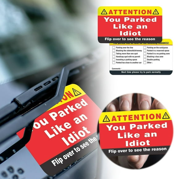 Funny Bad Parking Reminder Cards Novelty You Park Like A Fool Violation Tags For Humorous Car Owner And Pranks Toys