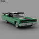 thumbnail image 1 of Poladeer, 321 Uds., Plymouth Roadrunner, coche deportivo, ensamblaje de partículas pequeñas, bloques de construcción, rompecabezas para niño, modelo de juguete, regalo de vacaciones, 1 of 5