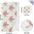 thumbnail image 3 of Pink Flower Cotton Towel Set 2 Piece, 1 Bath Towels 1 Washcloth, Soft Fast Dry Super Absorbent Face Hand Towel for Bathroom Hotel Gym Spa and Beach, 3 of 7