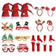 thumbnail image 1 of Juego de vasos con adornos navideños para adultos y niños, regalo de Navidad, sombrero, hebilla para la cabeza, aro, anillo de palmaditas, 1 of 5