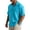 Cyan, variant on Mens Cuban Guayabera Shirts Button Down Short Sleeve Shirt Cotton Casual Summer Beach Wedding Shirts Cyan L