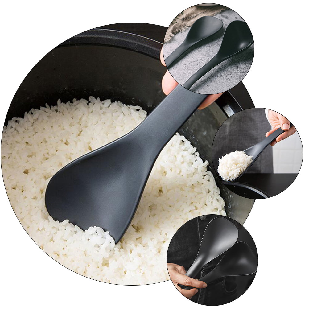 Cheers.US 2Pcs Creative Household Kitchen Tools, Heart Shape Soup Ladle  Non-stick Rice Spoon Fashion Rice Cooker Dishes Filled Scoop Shovel 