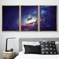 thumbnail image 3 of wall26 Framed Canvas Print Wall Art Set Interstellar Cloud Star Galaxy Astronomy &amp; Space Nature Digital Art Sci-Fi &amp; Fantasy Decorative Landscape for Living Room, Bedroom, Office - 16"x2, 3 of 5