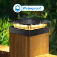 thumbnail image 7 of Peasur 12 Pack 4x4 Solar Post Cap Lights Outdoor Waterproof, Solar Fence Post Lights 3 Modes for 4x4 or 3.5x3.5 Wood Vinyl Posts Deck Railing Porch Mailbox, 7 of 7