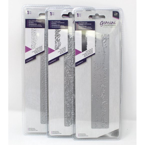 Crafters Companion Gemini Foilpress Foil Stamp Dies Border (Pack of 3)