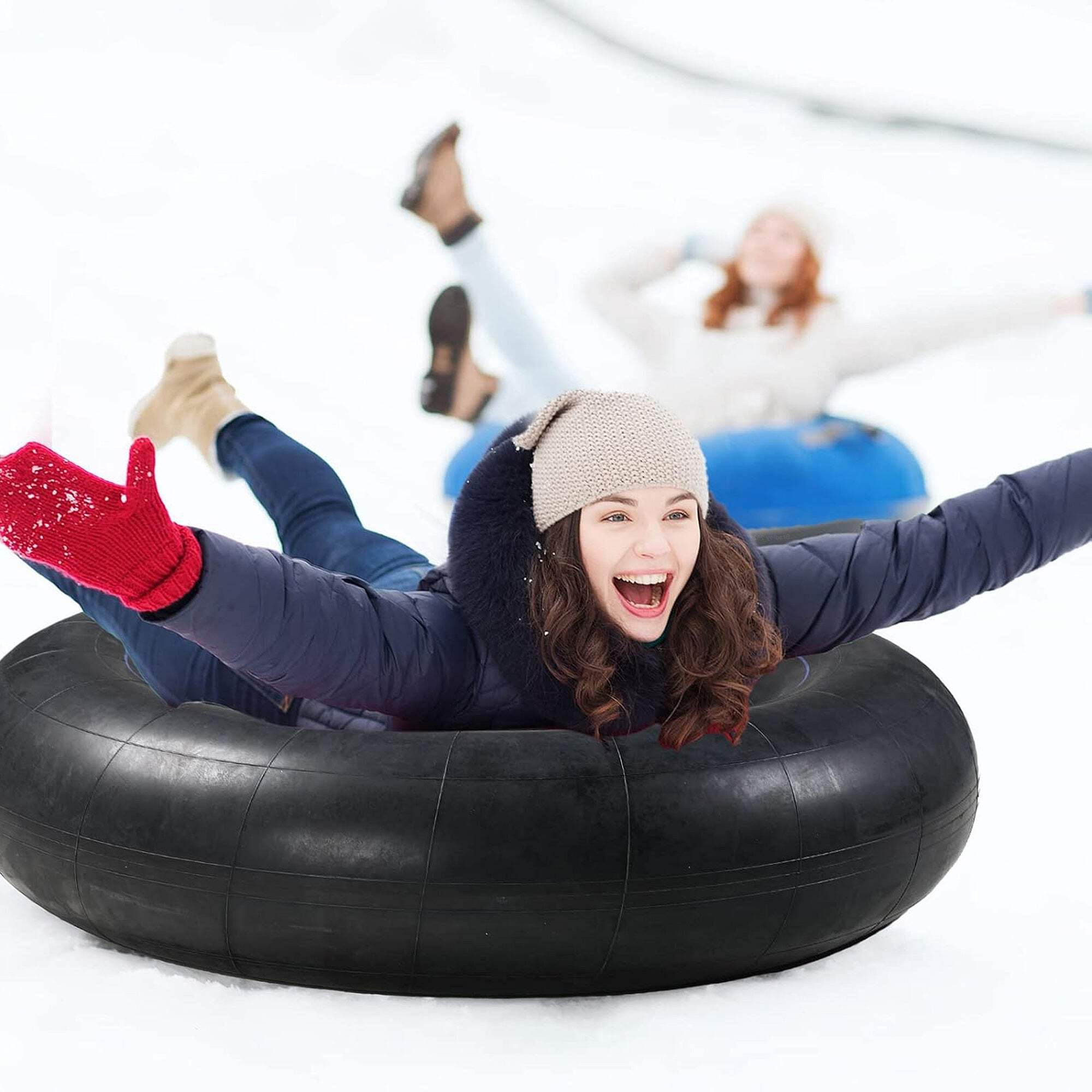 Bradley Bradley heavy duty rubber pool float for adults; Pool stabilizer pillow | Inner tubes for pool closing; Whitewater river tube; Heavy duty large inner tube for river tubing; 48 inch inflated