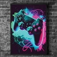 thumbnail image 3 of Hieng Video Game Wall Art Gaming Posters Gamer Wall Decor for Teen Boys Bedroom Graffiti Gamepad Headphones Canvas Prints Cool Pictures Pop Art Painting Men Room Decoration（Only canvas）, 3 of 5