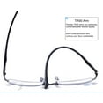 thumbnail image 4 of 2 Packs Progressive Multifocal Reading Glasses Blue Light Blocking for Men,No Line Trifocal Readers, Half Rim Metal Frame, TR90 Temple, Reading Glasses + 3.00, 4 of 8