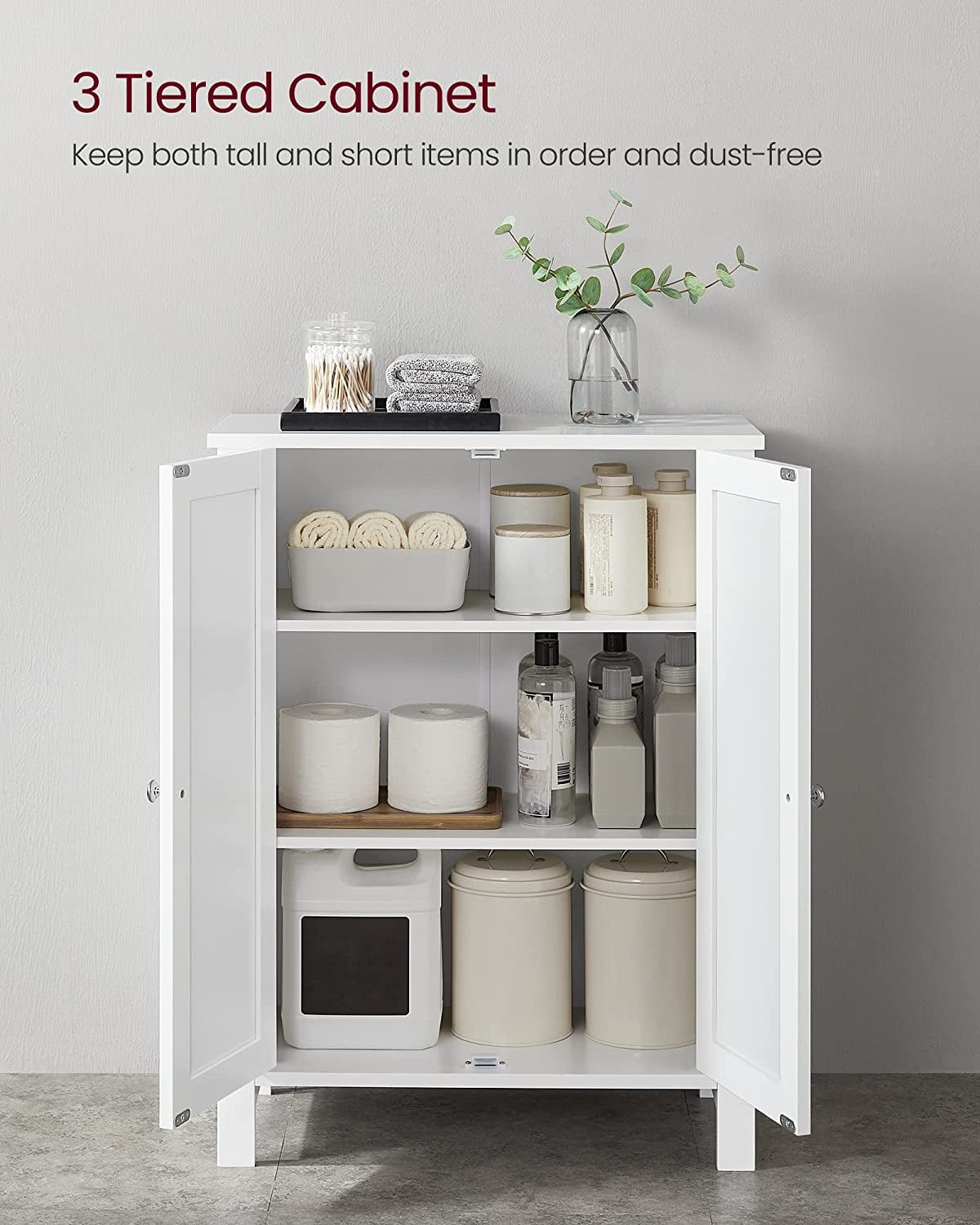 72'' Free Standing Tall Floor Bathroom Storage Cabinet — Myers Goods Home &  Decor