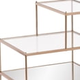 thumbnail image 3 of HomeRoots 402266 24 in. Glass Tiered Rectangular End Table, Gold & Clear, 3 of 5