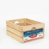 At Home on Main Vintage-Style Wood Holiday Crate - Christmas Apple (Natural) - Small