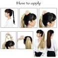 Long Wave Ponytail Extension Synthetic Wavy Curly Wrap Around Clip in