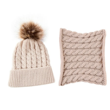 

LBECLEY Forever Roll Of 50 Set Cap+Scarf Warm Winter Toddler Baby Warm 2Pcs Knitted Keep Girls Boys Baby Care New Baby Boy Essentials Baby Gifts Khaki One Size