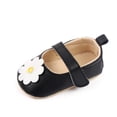 thumbnail image 5 of Infant Baby Girls Flats Infant Non-Slip Flower Prewalkers Soft Sole PU Leather Newborn Princess Wedding First Walkers 0-18M, 5 of 5