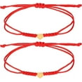 thumbnail image 1 of Piezas Pulseras de Hilo Rojo Pulsera de Cordón Rojo Pulsera de Hilo de Nudo Rojo de Cábala Ajustable Amuleto Pulseras de Amistad de Hilo Rojo con Corazón a Juego, 1 of 5