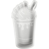 Coffee Drip Cup Mug Frappuccino Whipped Cream Straw Logo Silicone Freshie Mold 3x5.5x1 for Scented Aroma Beads Resin, Car Candle, Soap Oven Safe Bake Heat Resistant to 400 F