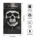 thumbnail image 2 of Fotbe Black White Hat Skull Toalla Premium con Patrón, Toalla de Microfibra de Secado Rápido, Ligera y Altamente Absorbente (27.5x16in), Ideal para Uso Diario, 2 of 6