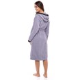 thumbnail image 5 of Women’s Waffle Weave Robe Ladies Hooded Bathrobe 100% Terry Cotton Spa Robes Gray S, 5 of 8
