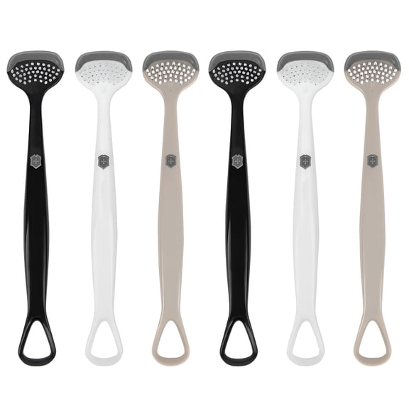 RAGUPEL 6 Pack Tongue Brush And Scraper, Tongue Cleaner for Adults, Tongue Scraper Cleaner for Oral Hygiene And Fresh Breath