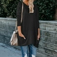 thumbnail image 2 of Hauts Tuniques à Porter avec des Leggings pour Femmes, Col Rond Décontracté, Manches Longues, Blouse Ample Confortable d'Automne avec Poches, 2 of 4