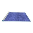 thumbnail image 2 of Ahgly Company Machine Washable Indoor Square Abstract Blue Modern Area Rugs, 3' Square, 2 of 4