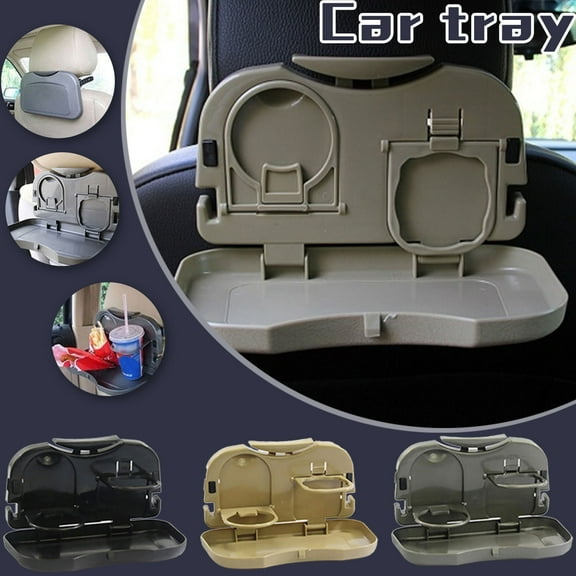 kkbbma under $5 3Pcs Car Folding Tray, Car Folding Table Back Seat Tray, Auto Drink Food Cup Holder Storage Organizer, Vehicle Tray, Car Organizer, Travel Tray