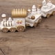 thumbnail image 4 of Adornos navideños tren pequeño regalo de vacaciones tren de madera regalo de cumpleaños para 4 niños, 4 of 5