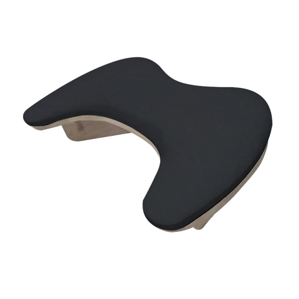 Reposabrazos en forma de U de cuero PU, cómodo, cojín para reposabrazos, soporte desmontable para Negro