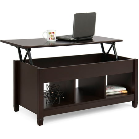 Best Choice Products Wooden Modern Multifunctional Coffee Dining Table for Living Room, Decor, Display with Hidden Storage and Lift Tabletop, (Best Espresso In Milan)