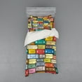 thumbnail image 2 of Ambesonne Vintage Bedding Set 4 Pcs, Colored Travel Suitcase, Queen, Multicolor, 2 of 3