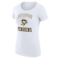 thumbnail image 2 of Women's G-III 4Her by Carl Banks White Pittsburgh Penguins Super-Slim Fit Lightweight Team Logo Graphic T-Shirt, 2 of 3