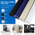 thumbnail image 6 of Faux Leather Synthetic Fabric, 1.6mm Thick Marine Vinyl Leather Fabric, Waterproof Material for Automotive,Boat,Headliner,Crafts, Chairs,DIY Sewing Black, 6 of 6