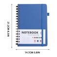 thumbnail image 2 of Notebook with Elastic Hardcover Lined Journal, Flat-Lay Coil Binding, Thick Ink-Proof Paper, Pen Loop and Closure Strap, Portable Business Diary Notepad for Office, Meeting, 2 of 8