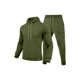 thumbnail image 3 of Ceisia Men's Solid Color Hooded Tracksuit Set with Cargo Pockets for Casual & Sports Wear Army Green M Gifts, 3 of 5