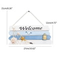 thumbnail image 1 of Letrero De Bienvenida Náutico Del Océano Mediterráneo De Madera Con Concha De Pez Estrella Para La Decoración De La Puerta De La Tienda De La Barra Del Hogar ANGGREK Cartel de bienvenida náutico de madera, 1 of 7