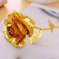 thumbnail image 3 of Purple Rose, Golden Flower Purple Colorful Gold Foil Roses with Love Stand Unique Gifts for Her Girlfriend Wife Women Mother Mom Mama Valentine's Day Mother's Day Holiday Party Wedding Anniversary, 3 of 6